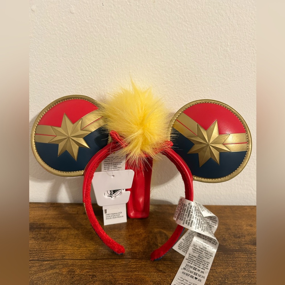 Disney Parks Captain Marvel Higher Further Faster Mohawk Ears Headband New